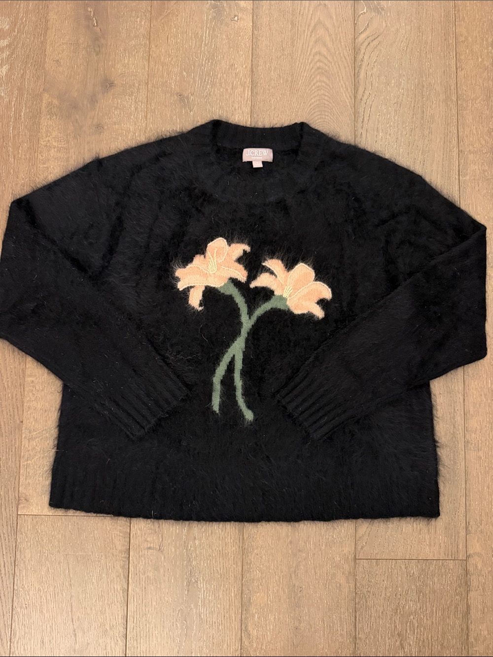 J. Crew Brushed Cashmere Relaxed Crewneck Sweater